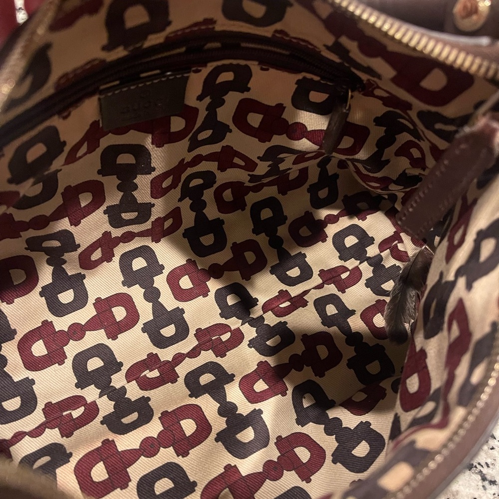 Gucci Dark Brown Leather Shoulder Bag and Wallet - Picture 9 of 16